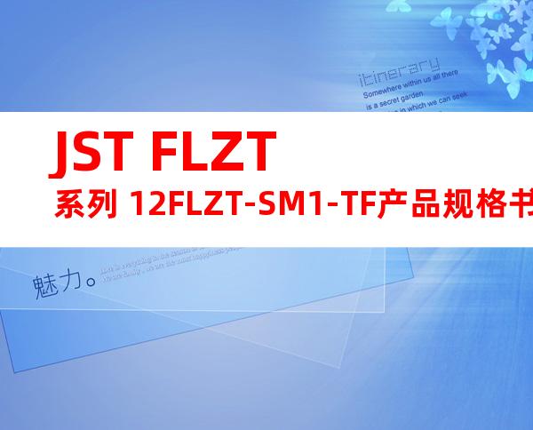 JST FLZT系列 12FLZT-SM1-TF产品规格书